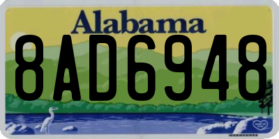 AL license plate 8AD6948