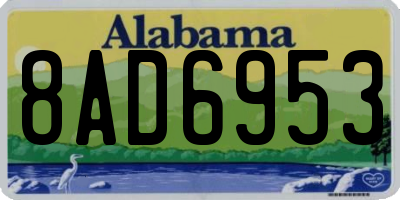 AL license plate 8AD6953