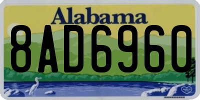 AL license plate 8AD6960
