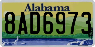 AL license plate 8AD6973