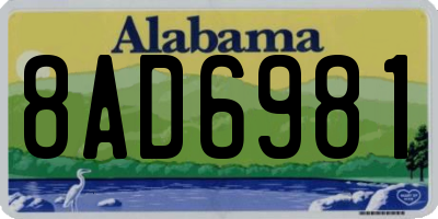 AL license plate 8AD6981