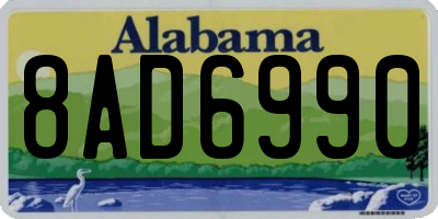 AL license plate 8AD6990