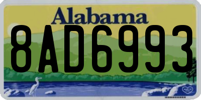 AL license plate 8AD6993