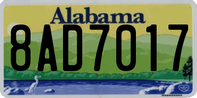 AL license plate 8AD7017