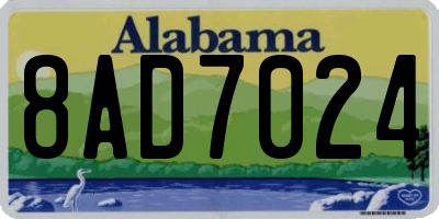 AL license plate 8AD7024