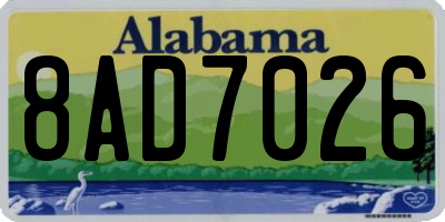 AL license plate 8AD7026