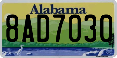 AL license plate 8AD7030