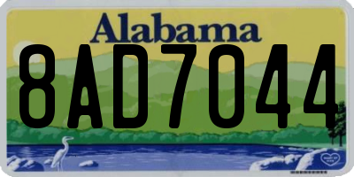 AL license plate 8AD7044