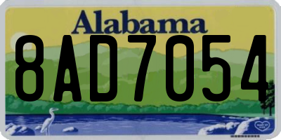 AL license plate 8AD7054