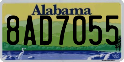 AL license plate 8AD7055