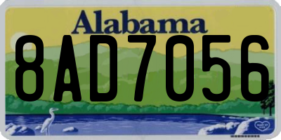 AL license plate 8AD7056