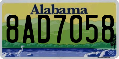 AL license plate 8AD7058