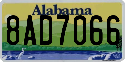 AL license plate 8AD7066
