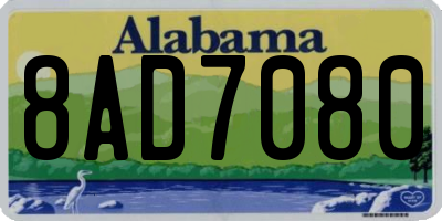 AL license plate 8AD7080