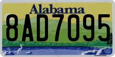 AL license plate 8AD7095