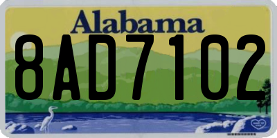AL license plate 8AD7102