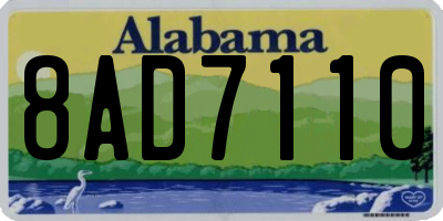 AL license plate 8AD7110