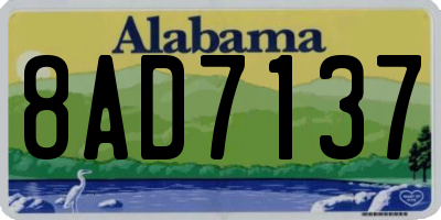 AL license plate 8AD7137