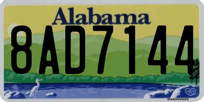 AL license plate 8AD7144