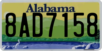 AL license plate 8AD7158