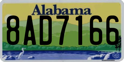 AL license plate 8AD7166