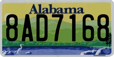 AL license plate 8AD7168