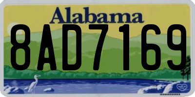 AL license plate 8AD7169