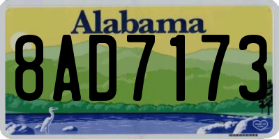 AL license plate 8AD7173