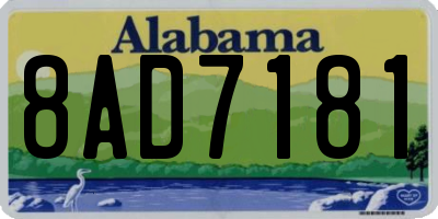 AL license plate 8AD7181