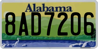 AL license plate 8AD7206