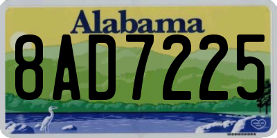 AL license plate 8AD7225