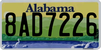 AL license plate 8AD7226