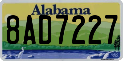 AL license plate 8AD7227