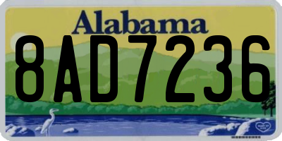 AL license plate 8AD7236