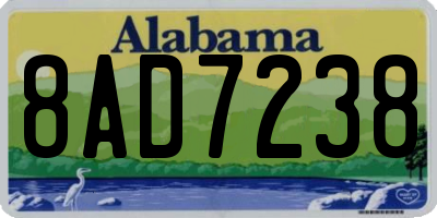 AL license plate 8AD7238