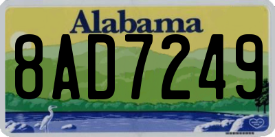 AL license plate 8AD7249