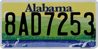 AL license plate 8AD7253