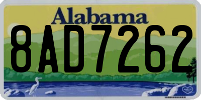 AL license plate 8AD7262