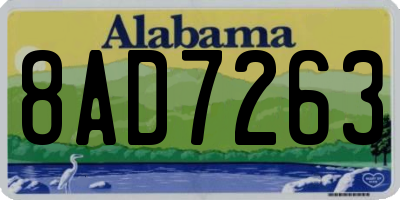 AL license plate 8AD7263