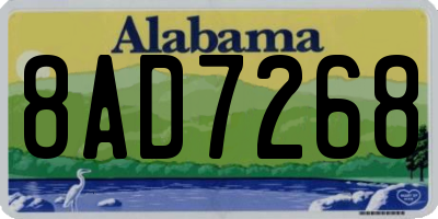 AL license plate 8AD7268