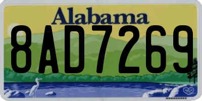 AL license plate 8AD7269