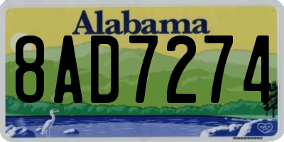 AL license plate 8AD7274