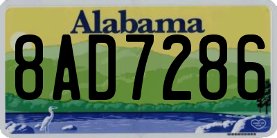 AL license plate 8AD7286