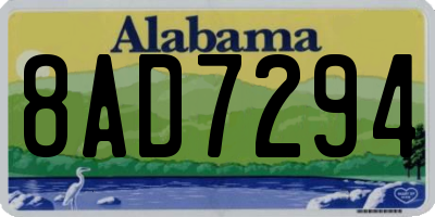 AL license plate 8AD7294
