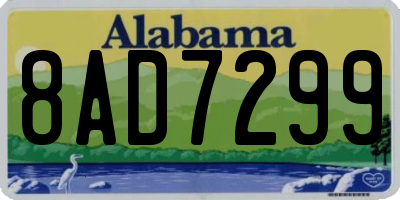 AL license plate 8AD7299
