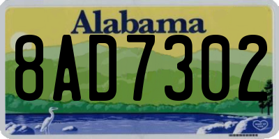 AL license plate 8AD7302