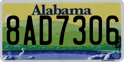 AL license plate 8AD7306