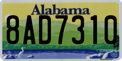 AL license plate 8AD7310