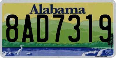AL license plate 8AD7319