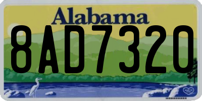 AL license plate 8AD7320